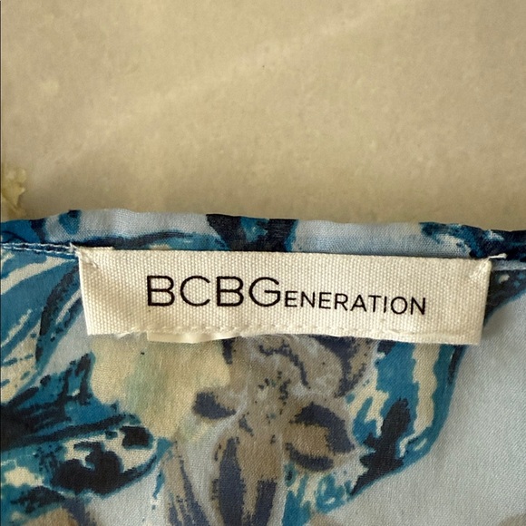 BCBGeneration Blue Floral Swim Coverup - Picture 5 of 6